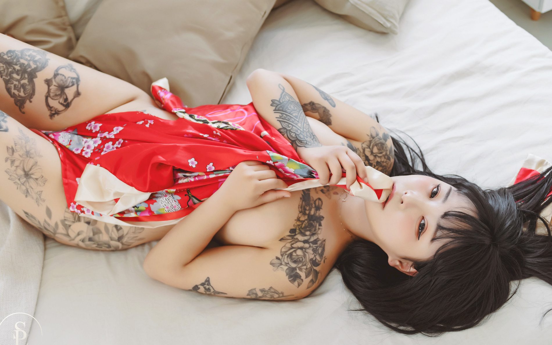 No.7 Leopard Red BoYeon ʻ㼯ͼ [ϺsaintPhotoLifeӰ] Kimono P.3